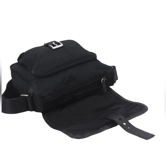 SOLD Prada Tessuto Black Nylon Small Messenger Bag Crossbody Bag Handbag - Picture 10 of 16